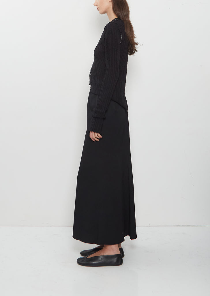 Diagonal Cutting Long Skirt