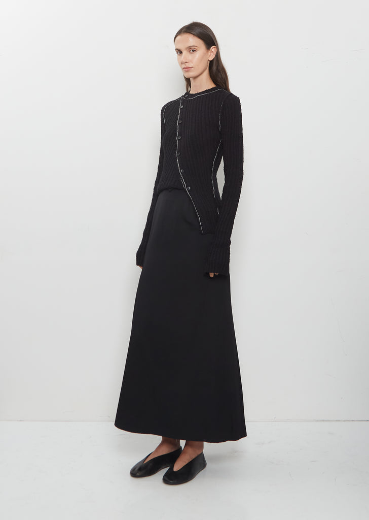 Diagonal Cutting Long Skirt