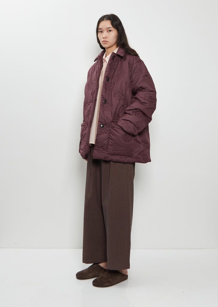 Puff Short Embroidered Coat