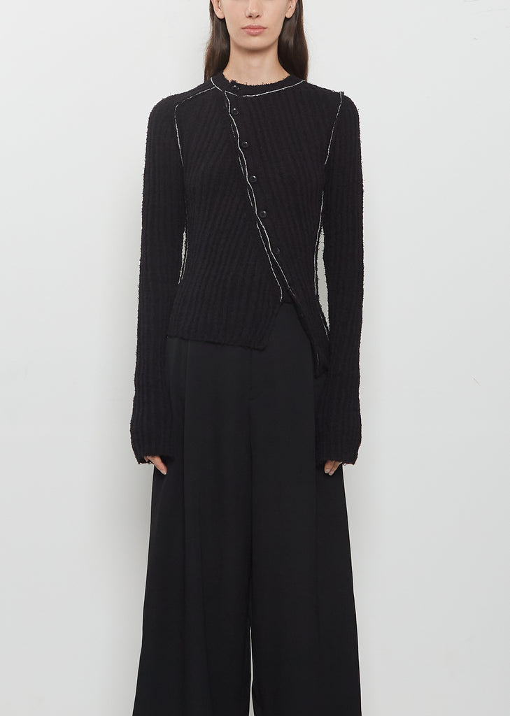 Asymmetry Cotton Cardigan