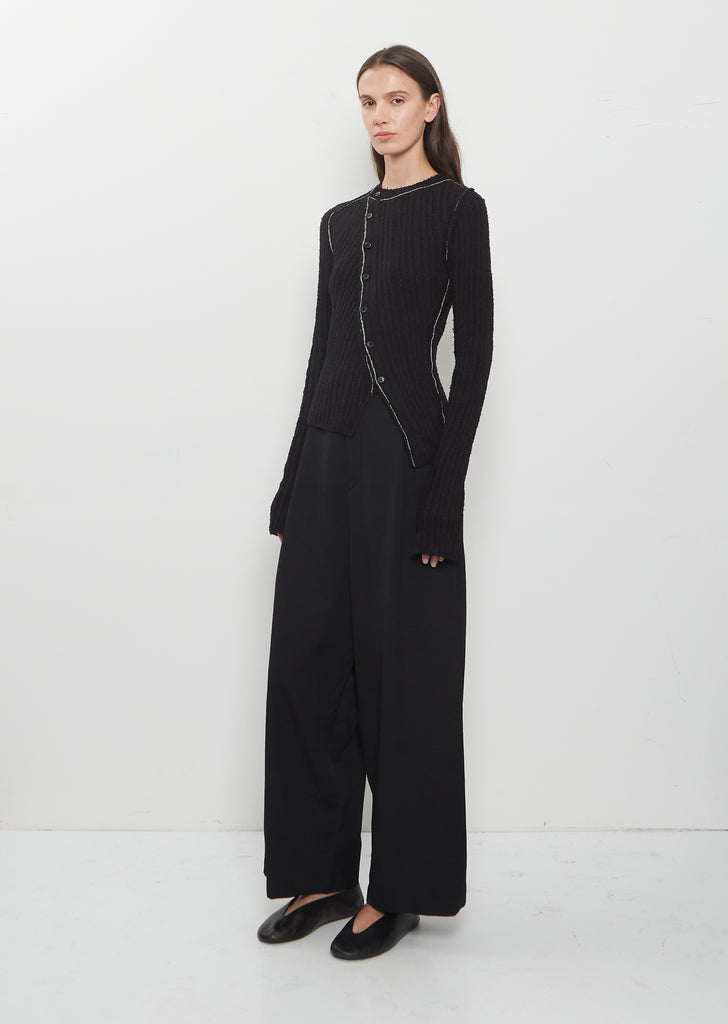 Asymmetry Cotton Cardigan