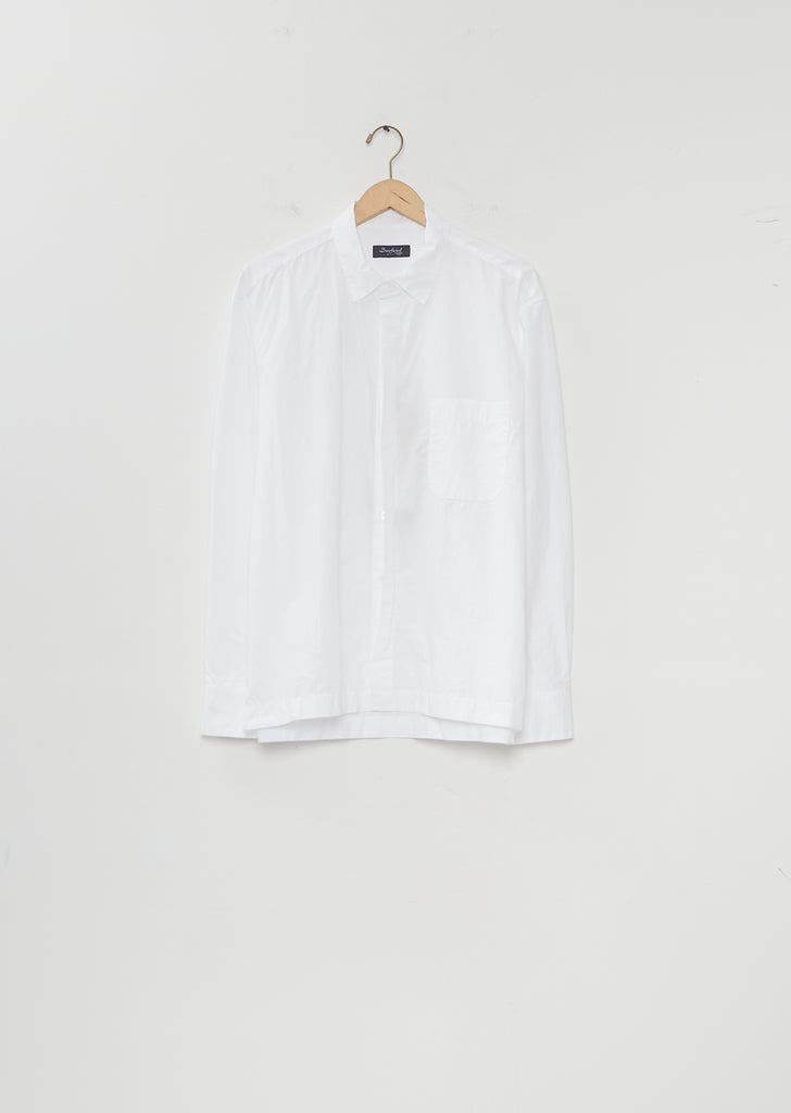 Luca Poplin Shirt — White