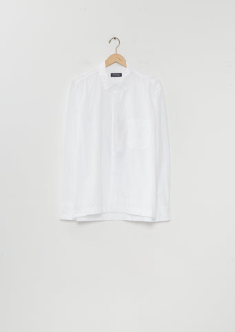 Luca Poplin Shirt — White