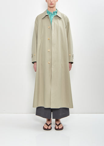 Washed Finx Gabardine Soutien Collar Coat