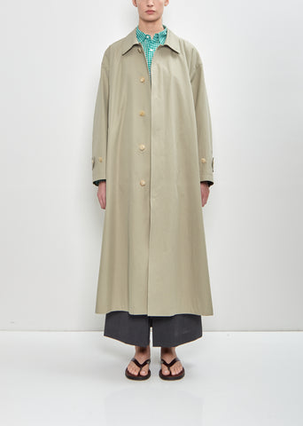 Washed Finx Gabardine Soutien Collar Coat