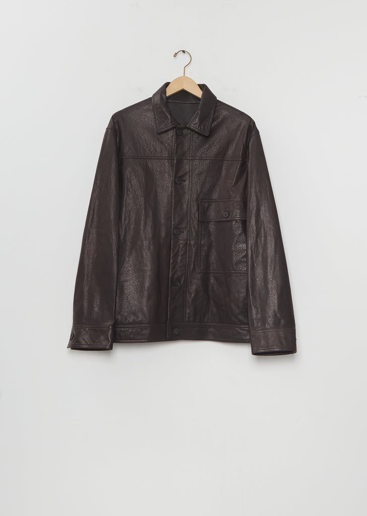 Peter Leather Jacket — Brown