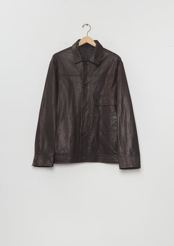 Peter Leather Jacket — Brown