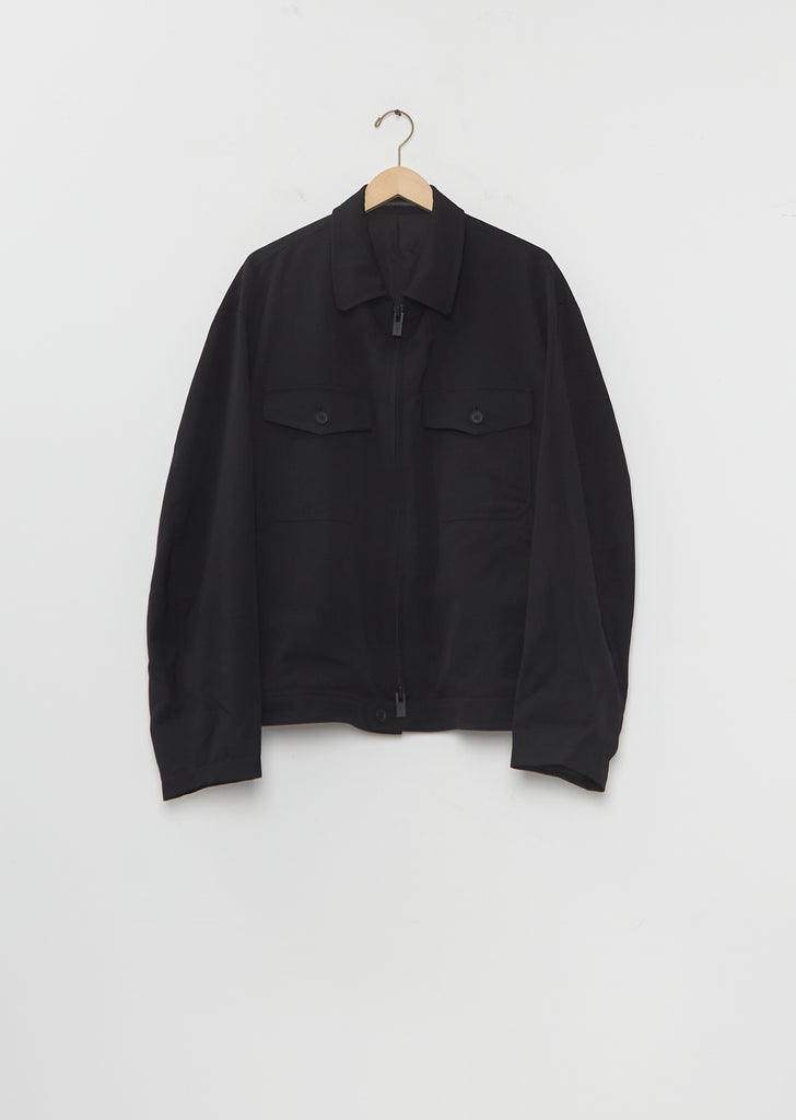 Wool Gabardine Pocket Blouson