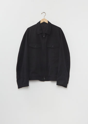 Wool Gabardine Pocket Blouson