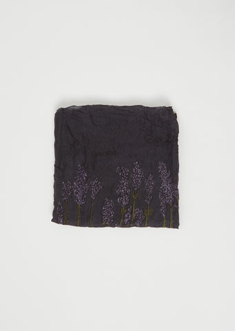 Cotton Silk Lavender Print Scarf