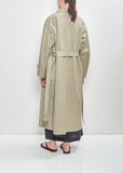 Washed Finx Gabardine Soutien Collar Coat