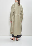 Washed Finx Gabardine Soutien Collar Coat