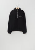 Wool Fleece Polar Pullover — Black
