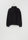 Wool Fleece Polar Pullover — Black