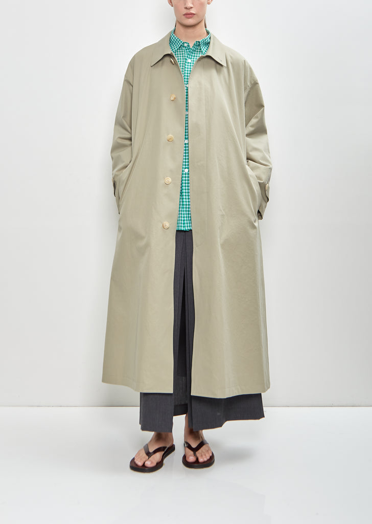 Washed Finx Gabardine Soutien Collar Coat