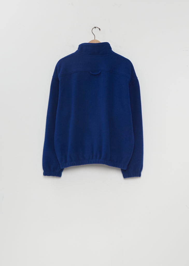 Wool Fleece Polar Pullover — Indigo