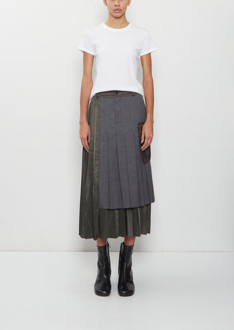 Suiting x Nylon Twill Skirt