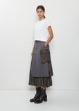 Suiting x Nylon Twill Skirt