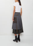 Suiting x Nylon Twill Skirt