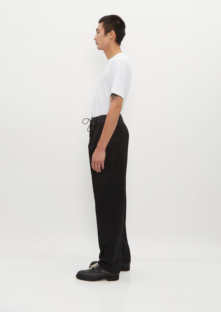 Cotton Chino Pants — Black