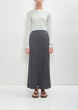 Wool Mohair Hop Sack Slit Skirt