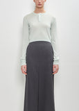 Wool Mohair Hop Sack Slit Skirt