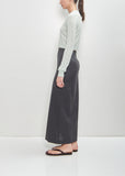 Wool Mohair Hop Sack Slit Skirt