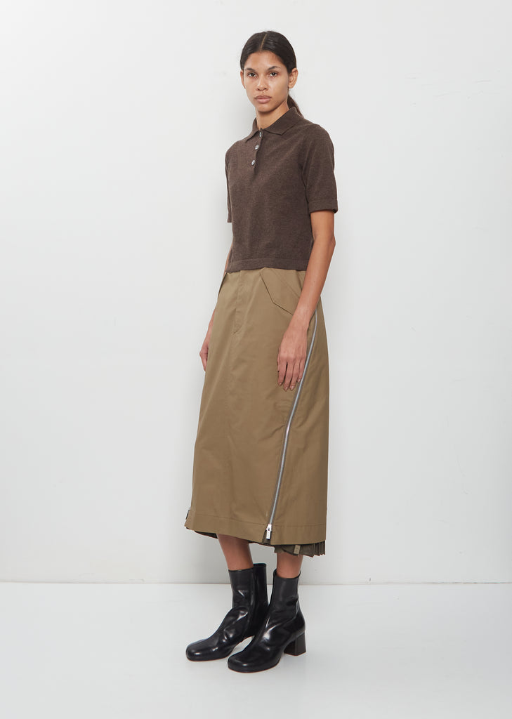 Abbie Cashmere Short Sleeve Polo Sweater