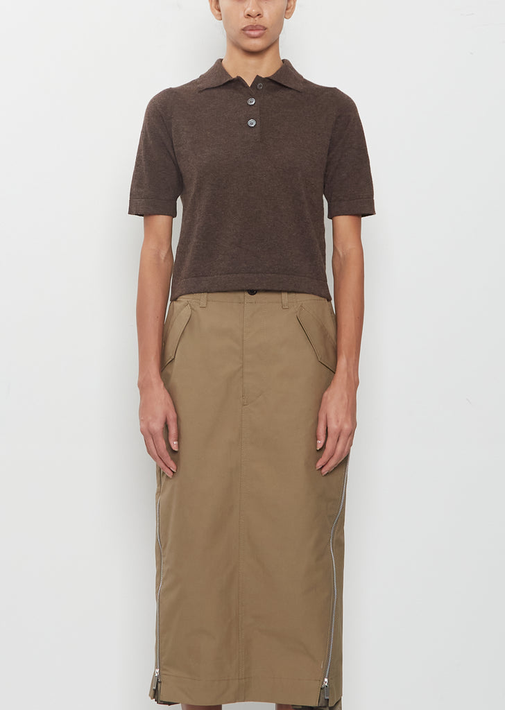 Abbie Cashmere Short Sleeve Polo Sweater
