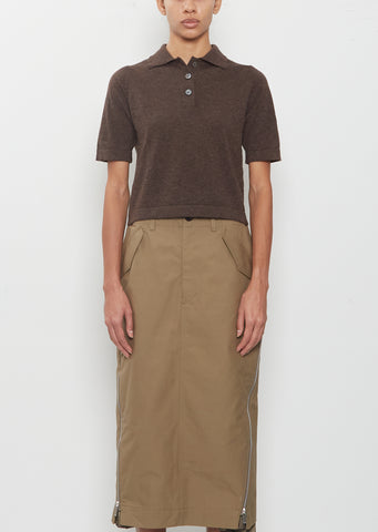 Abbie Cashmere Short Sleeve Polo Sweater