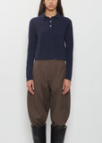 Abbie Cashmere Long Sleeve Polo Sweater