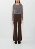 Flared 5-Pockets Cotton Pant