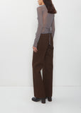 Flared 5-Pockets Cotton Pant