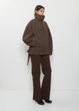 Short Wool Alpaca Wrap Coat