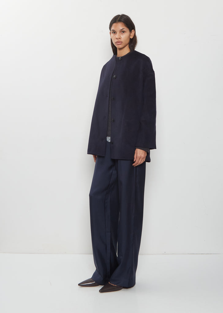 Dunne Oval Shaped Wool Cashmere Coat