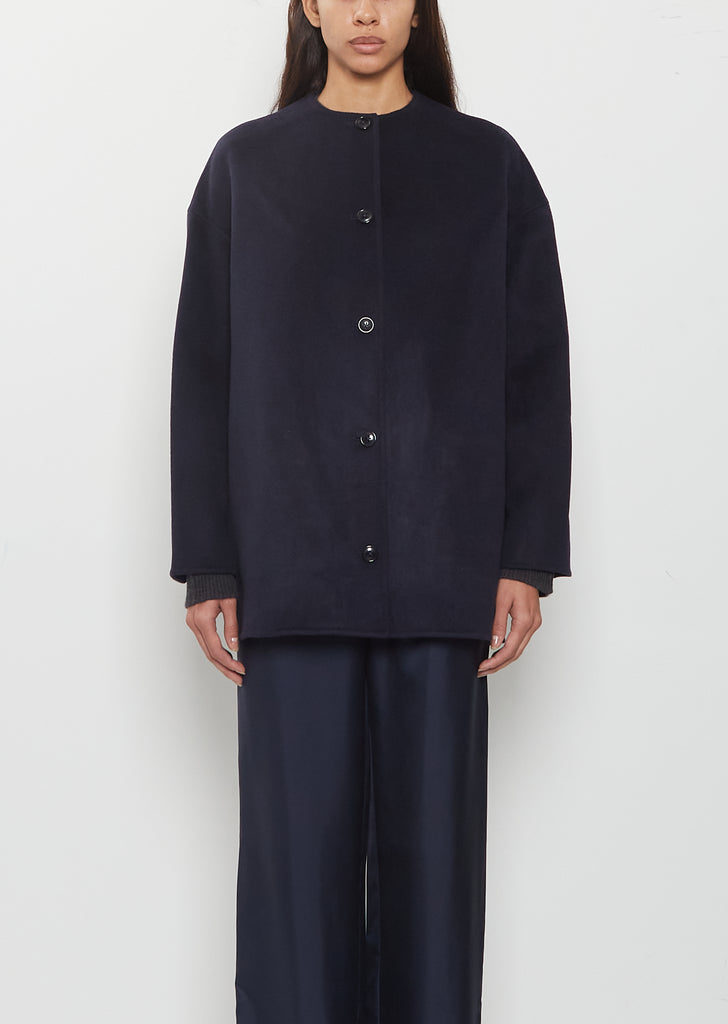 Dunne Oval Shaped Wool Cashmere Coat