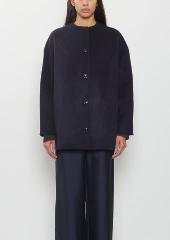 Dunne Oval Shaped Wool Cashmere Coat