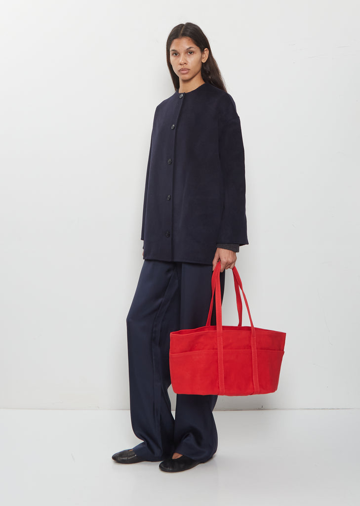 Exclusive Washed Canvas Canoe Tote, Medium — Red