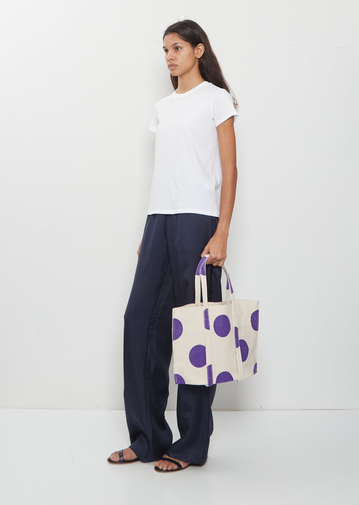 Washed Canvas Dot Tote, Small
