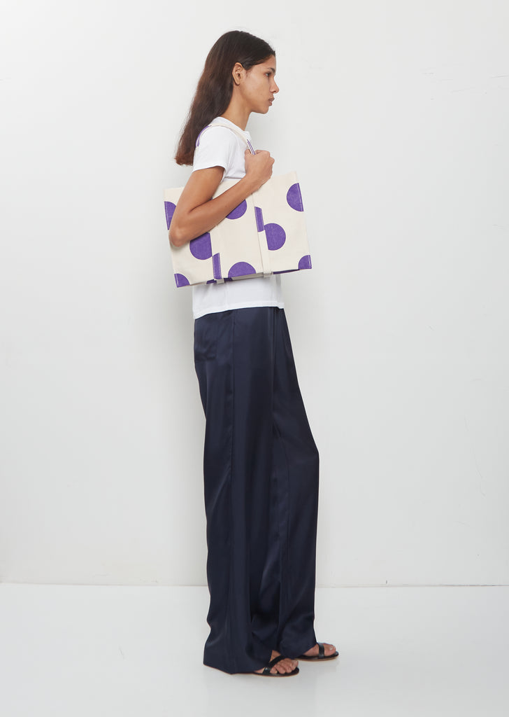 Washed Canvas Dot Tote, Small