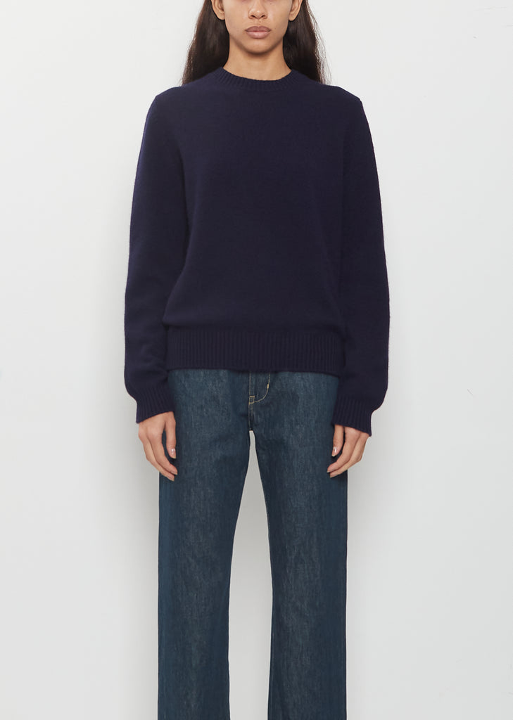 Hepburn Cashmere Sweater — Navy Blue