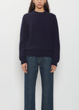 Hepburn Cashmere Sweater — Navy Blue