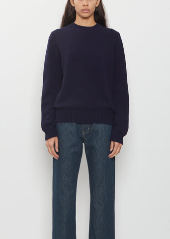 Hepburn Cashmere Sweater — Navy Blue