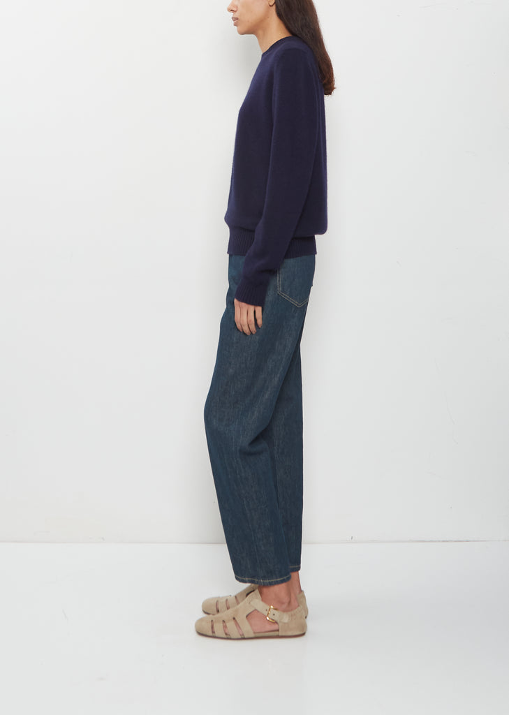 Hepburn Cashmere Sweater — Navy Blue