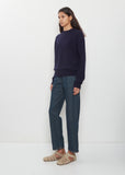 Hepburn Cashmere Sweater — Navy Blue