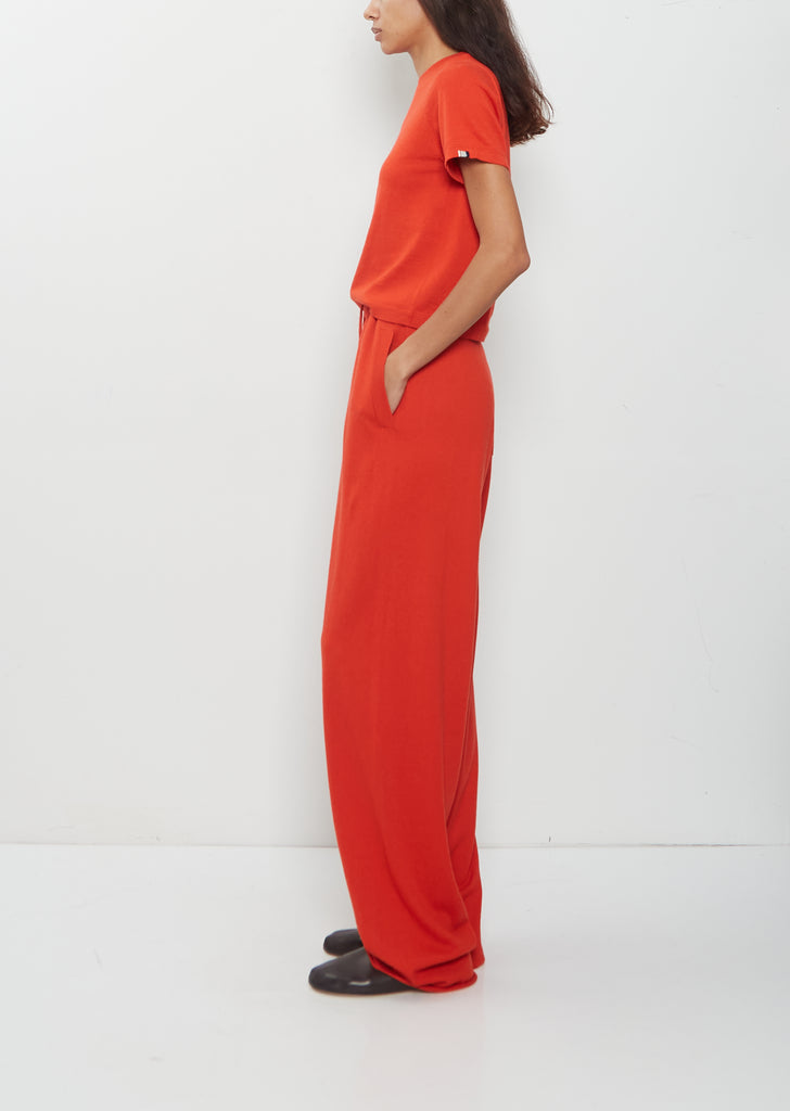 n°353 Relax Cotton Cashmere Trousers — Tomato