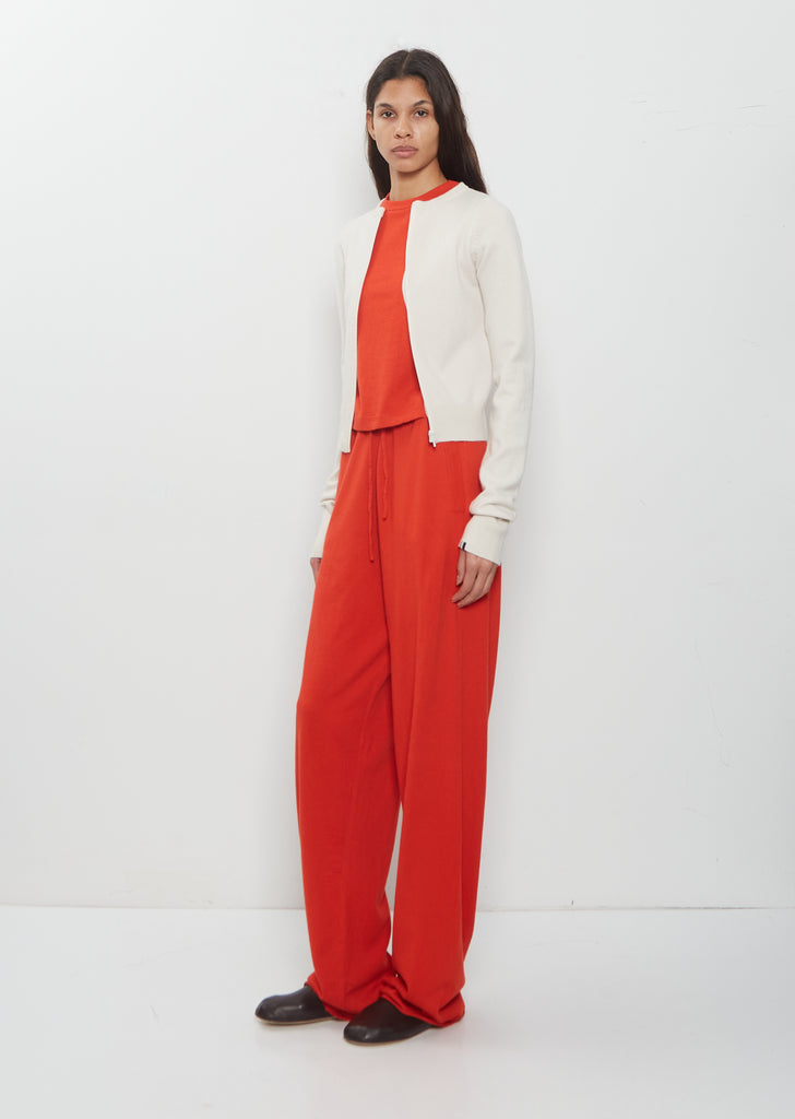 n°494 Tangerine Zip-Up Cardigan — Bone