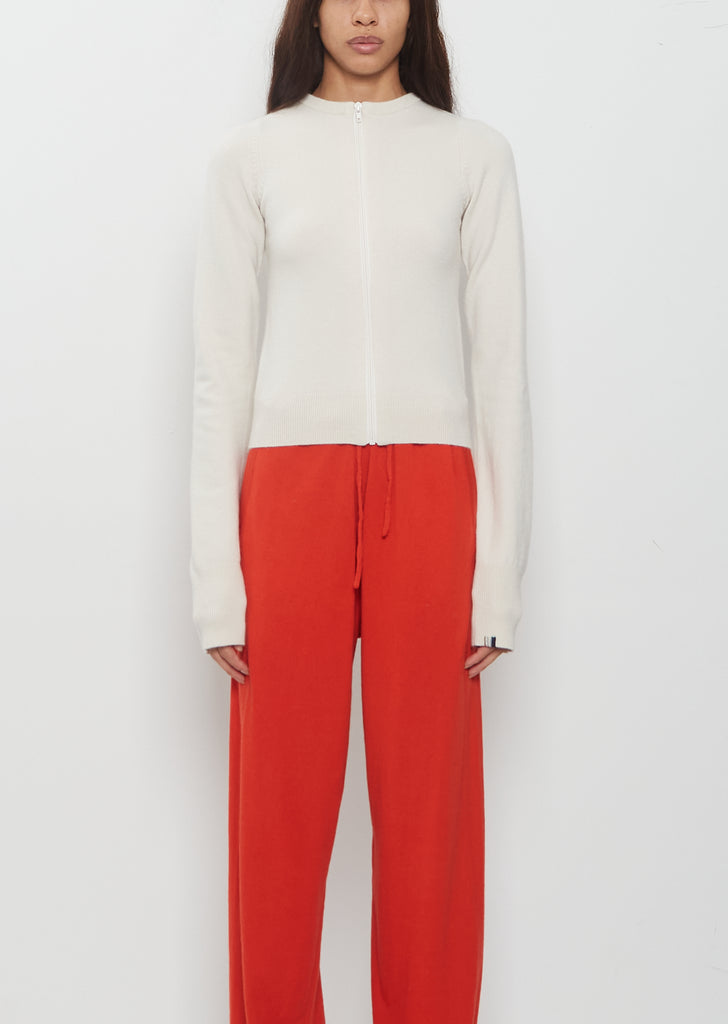 n°494 Tangerine Zip-Up Cardigan — Bone