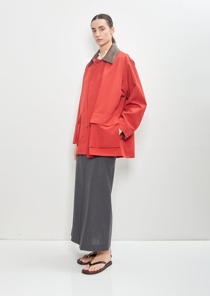 Wool Max Canvas Blouson — Red