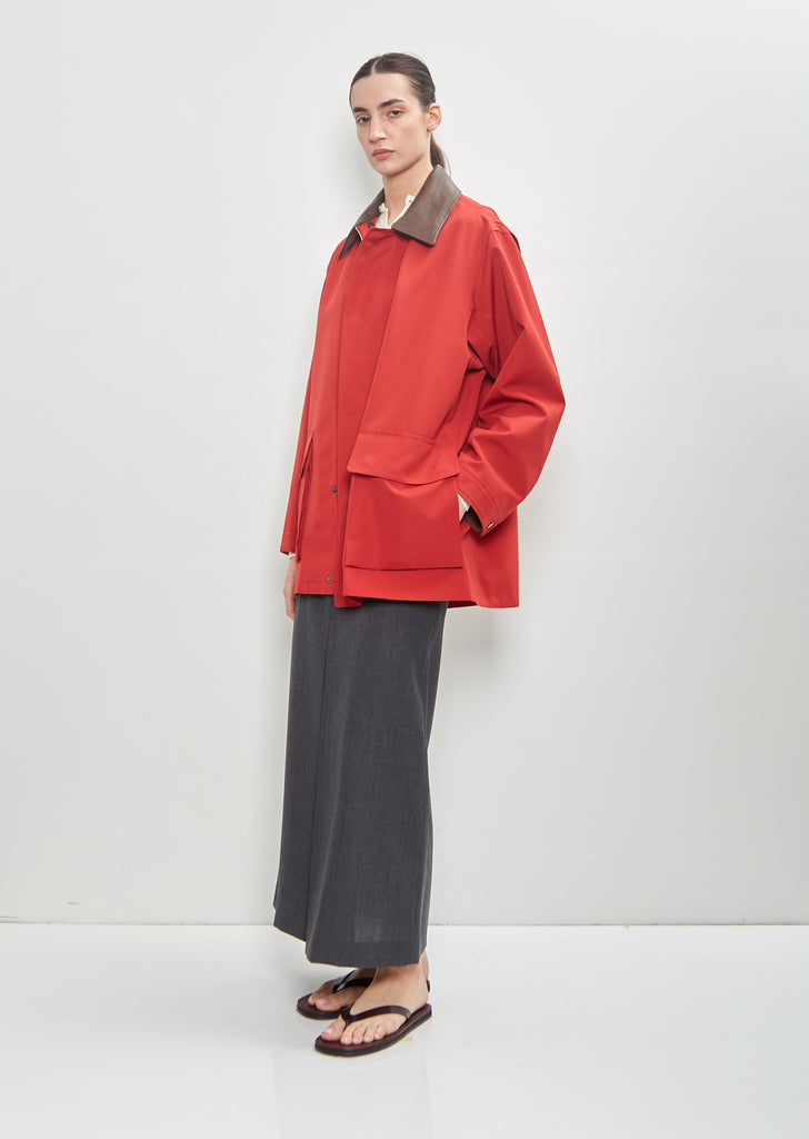 Wool Max Canvas Blouson — Red